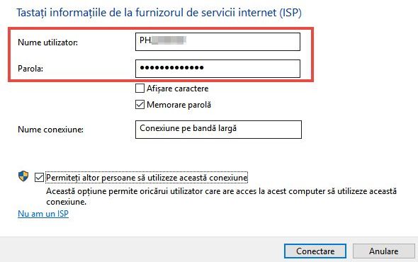 save Postal code shield Setează o conexiune la Internet prin PPPoE, în Windows 10 (RDS)